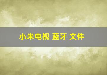 小米电视 蓝牙 文件